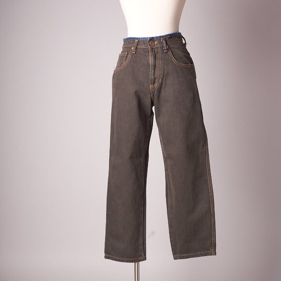 1990s Deadstock Charcoal and Denim Blue Rusty Surf Jeans